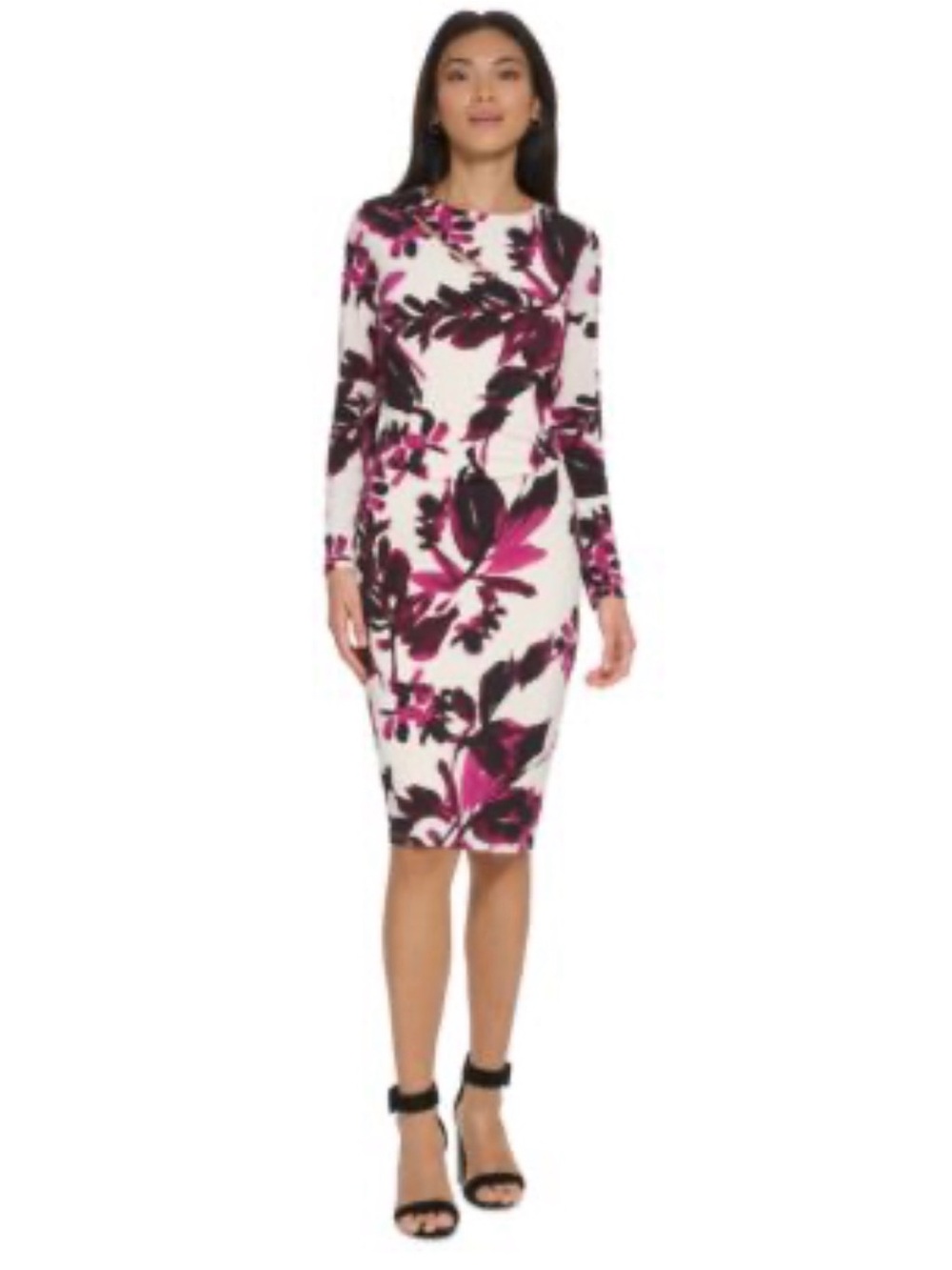 Calvin Klein Women’s L Long Dress Lined Floral NWT